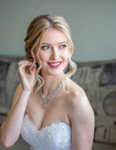 woman sitting for photoshoot