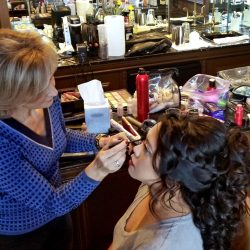Hair and makeup before and after picture
